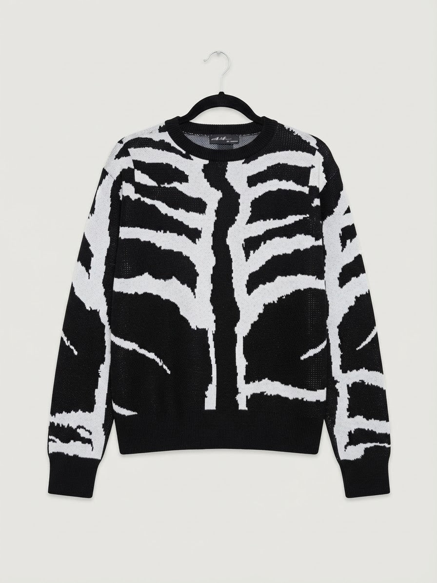 Black and White knit top