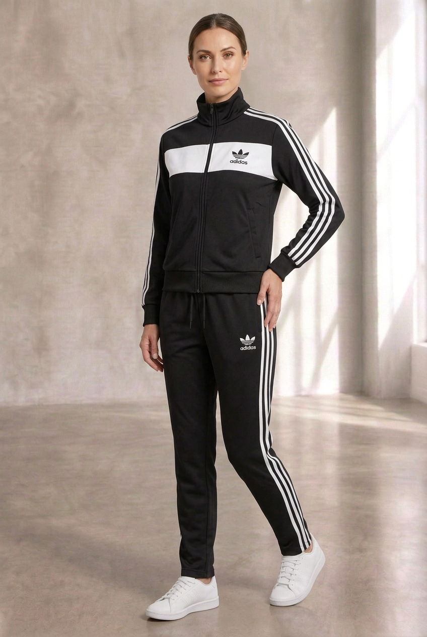 Jogger set in a relaxed three-quarter pose
