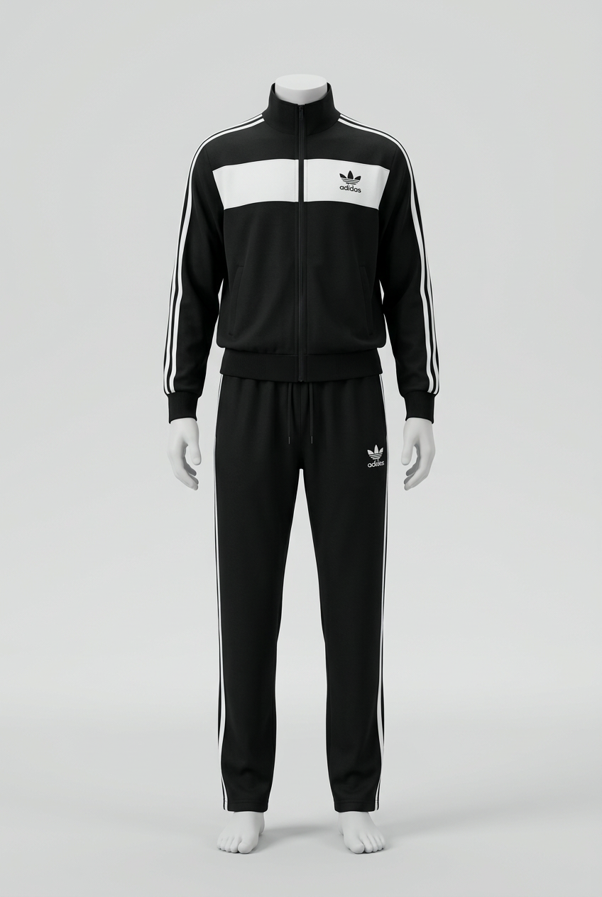 Matching jogger set on a mannequin against a plain background